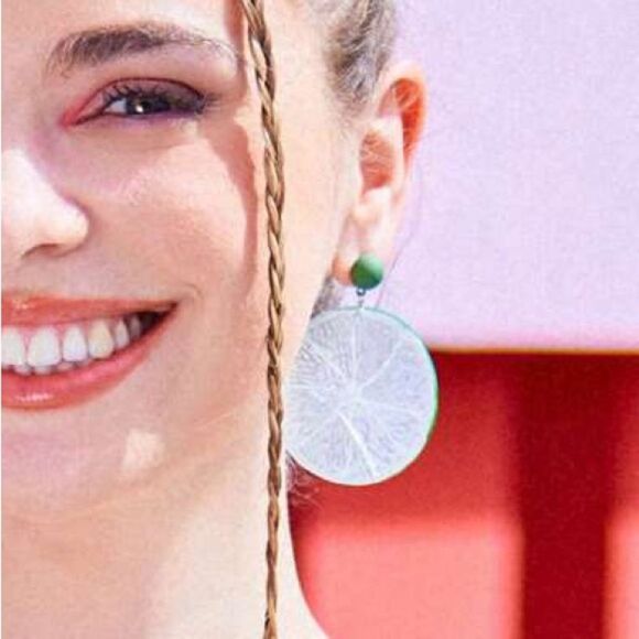 lemon Earrings A1458 - Picture 2 of 4